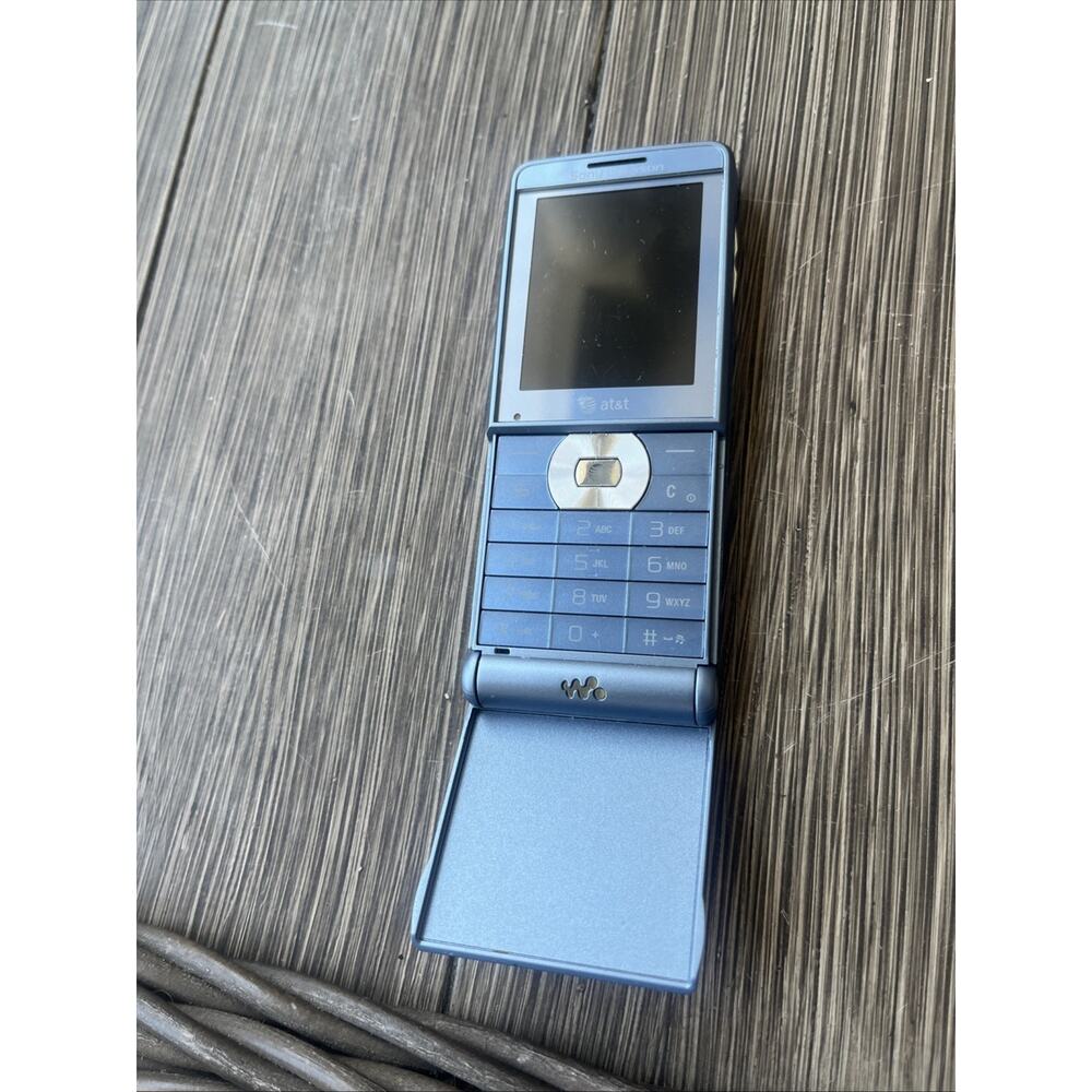 Sony Ericsson W350 W350i black Blue Flip 2G MobilPhone Untested - Picture 3 of 8